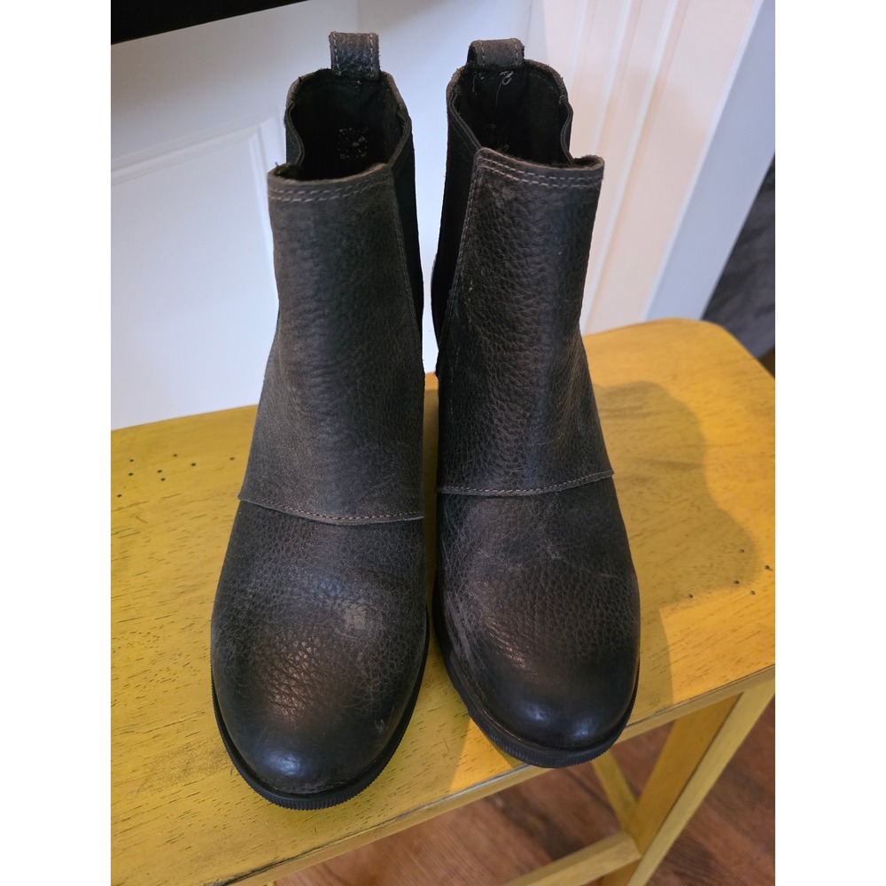 Sorel Joan of Arctic Wedge II Chelsea Boots Quarry Grey Leather NL3346-052 6 - Picture 2 of 6